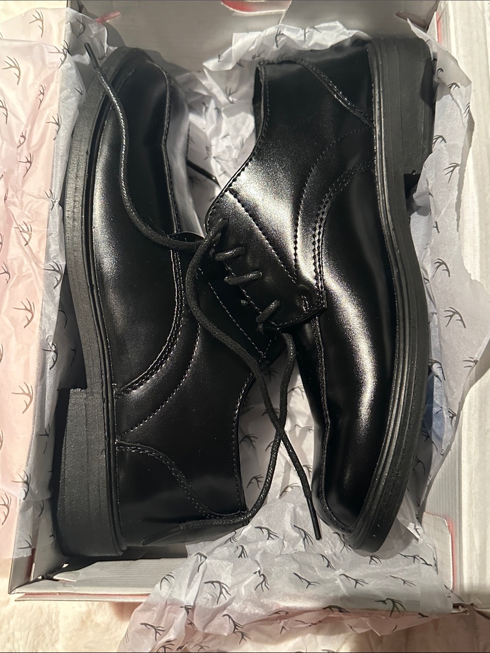 Boy’s Classic Black Lace-Up Dress Shoes